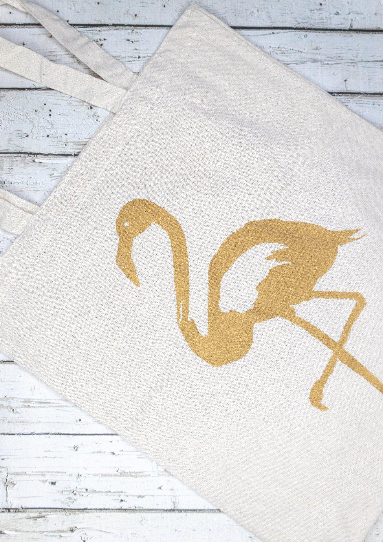 x Gold Print Cotton Beach Totes - Siesta Key Bikinis 