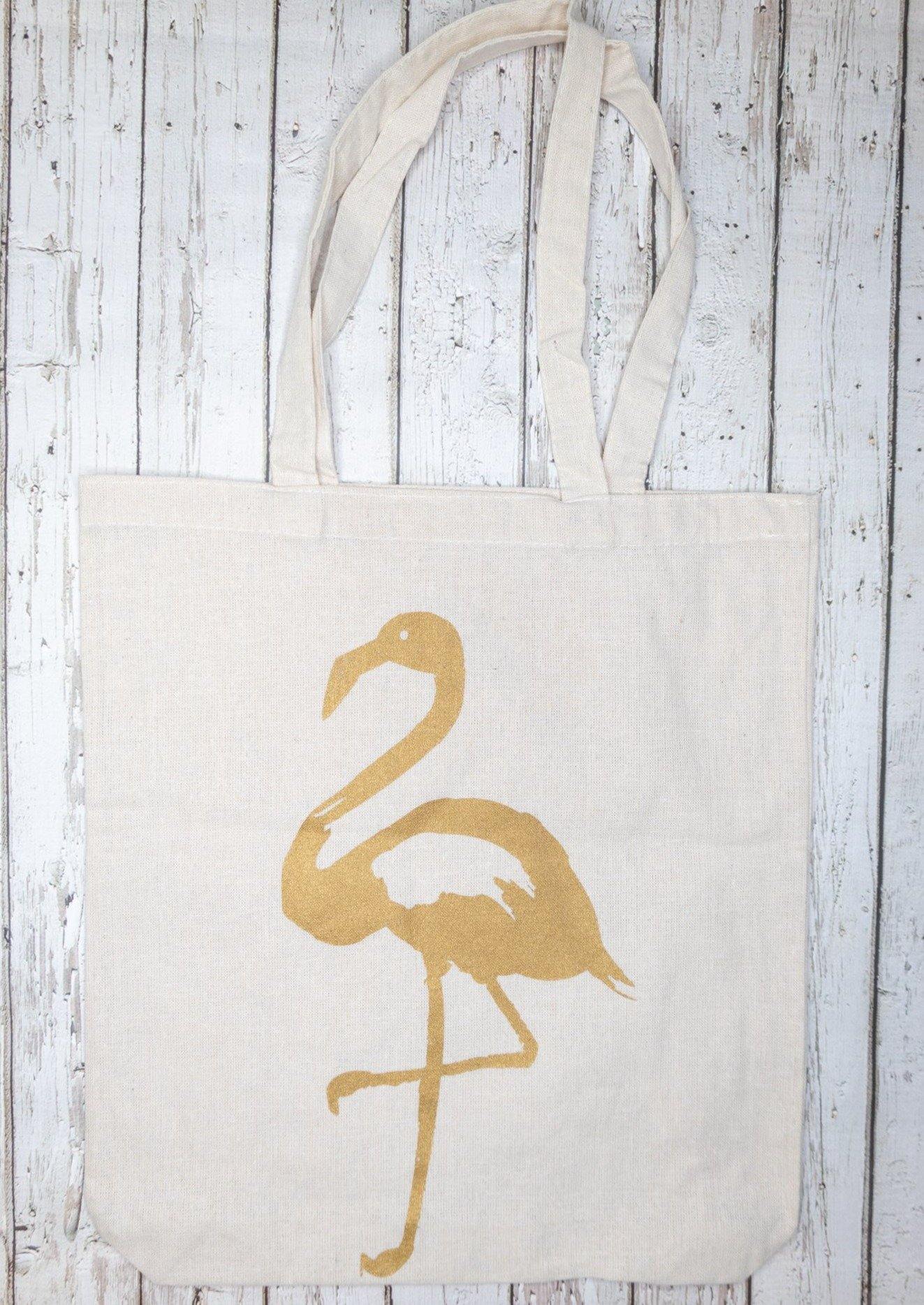 x Gold Print Cotton Beach Totes - Siesta Key Bikinis 