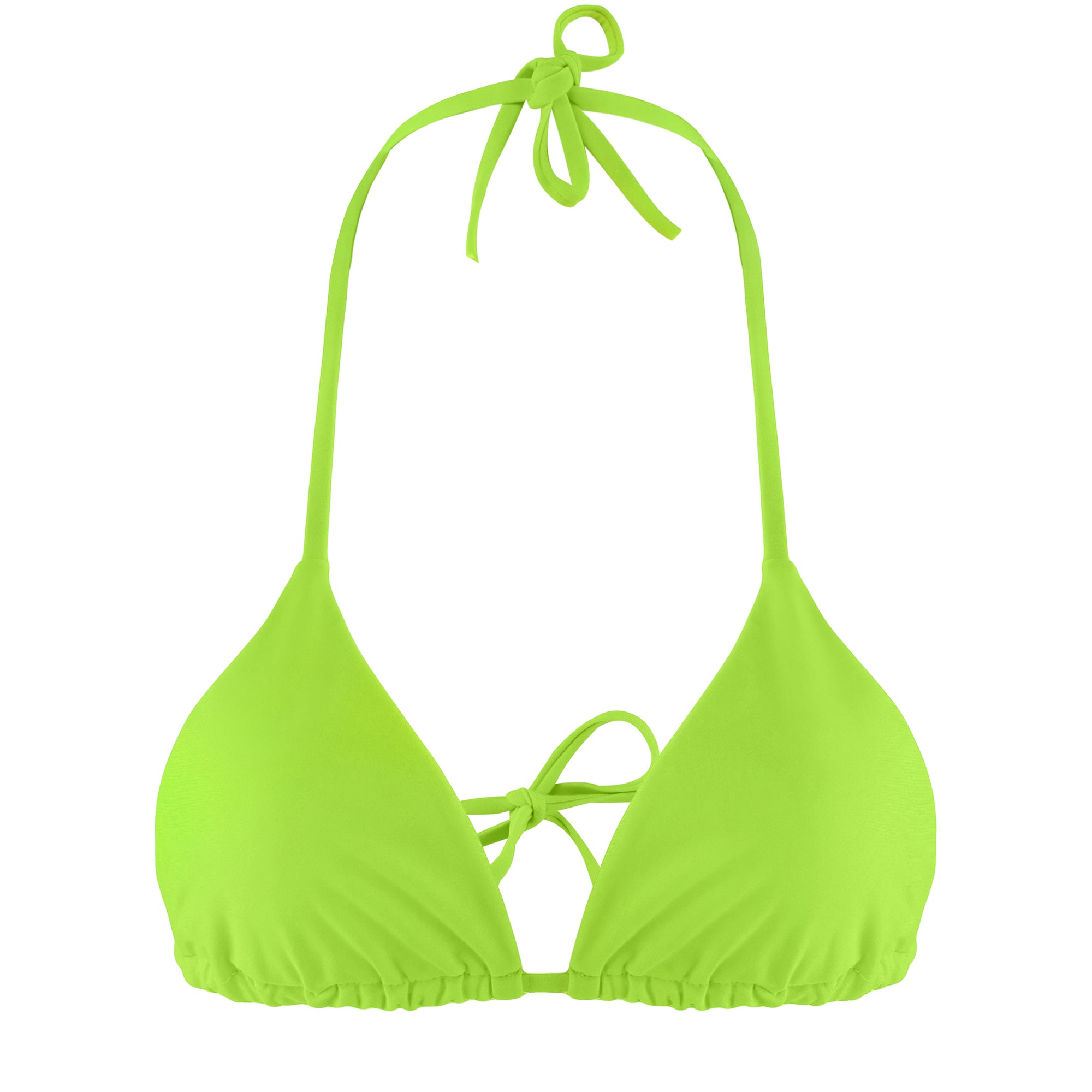 neon yellow triangle bikini